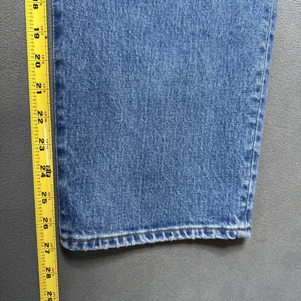 Madewell Jeans Womens 30 Blue Curvy 90s Straight Crop High Rise‎ NQ204 - Picture 9 of 11